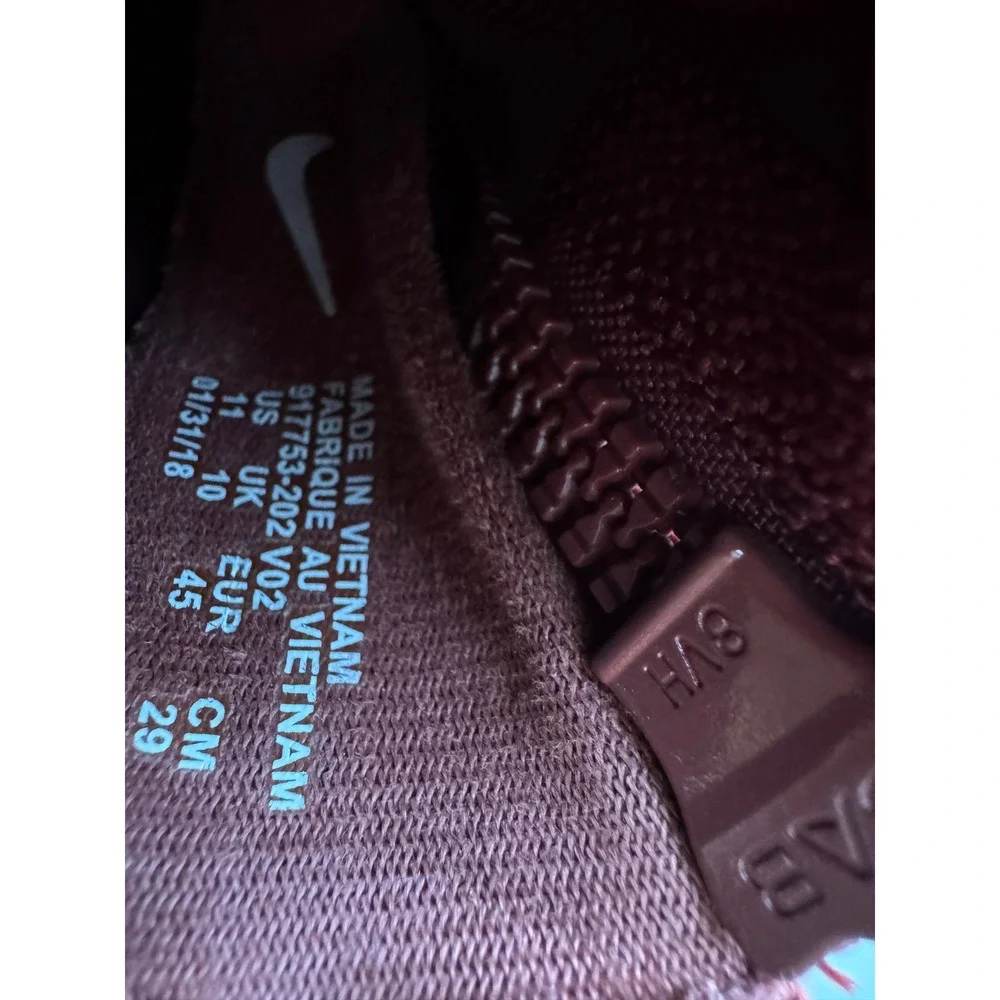 Nike Special Field Air Force 1 Mid Burgundy Canvas Suede Sneakers Men's 11